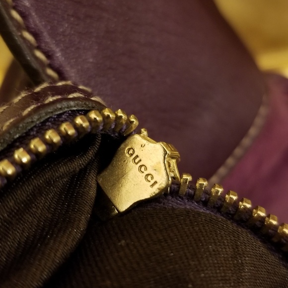 Part 2 Authentic Gucci Jackie O Purple Hobo - Picture 4 of 8